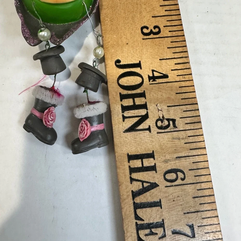 Whimsical Turtle Ornament Top Hat Tuxedo Rose Dapper Gentleman‎ Hanging Decor